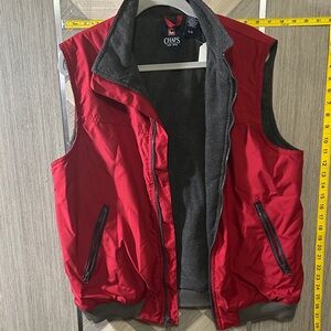 Chaps Red Vest with Gray Interior